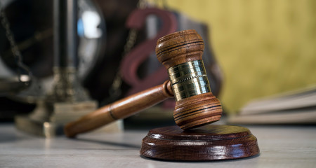 Law symbols. Court theme