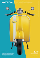 Obraz premium Vintage Motorcycle isolated Vector Illustration