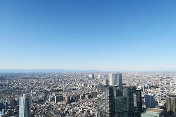 東京のビルと街並み-俯瞰