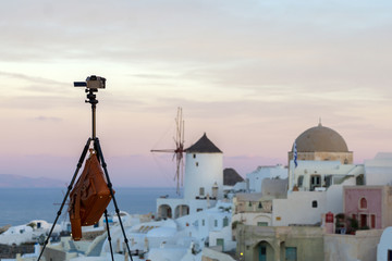 Obraz premium View on Oia in Santorini