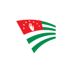 Abkhazia flag, vector illustration