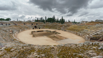 Roman amphitheatre in Merida, Spain