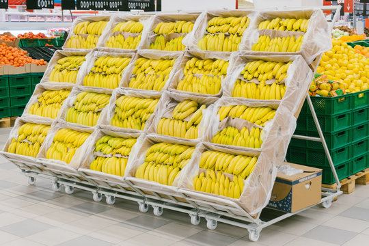 Bananas On Supermarket Shelves