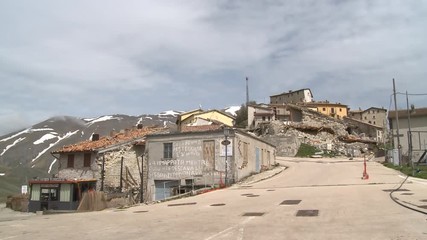 Castelluccio dopo il terremoto
