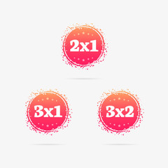 Obraz premium 2x1, 3x1 & 3x2 Offer Labels