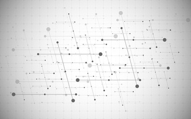 Vector global creative social network. Abstract polygonal background with lines and dots.