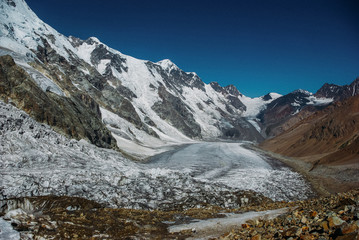 beautiful snowy mountains, Russian Federation, Caucasus, July 2012