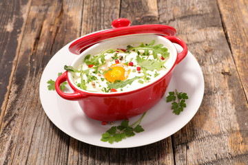 baked egg with cream