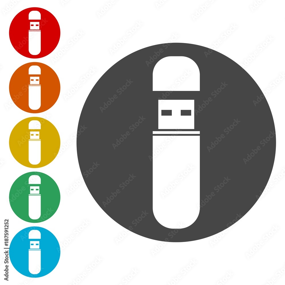 Poster usb flash memory icon