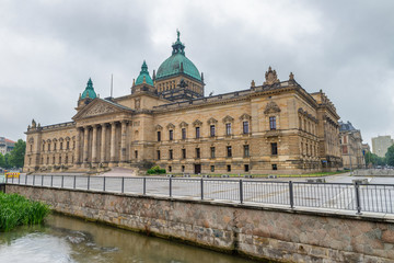 Fototapeta na wymiar Federal Administrative Court of Germany, Leipzig. The Bundesverwaltungsgericht building