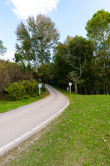 The hill roads in garden