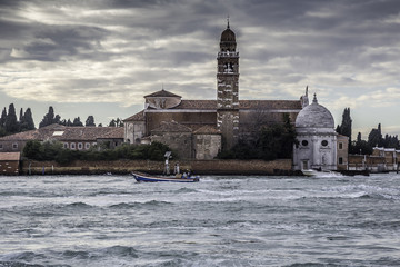 Fototapeta premium The church and monastery at San Giorgio Maggiore in the lagoon of Venice