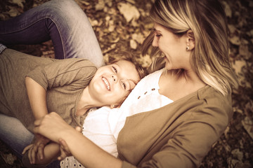 Mommy playing with me, Little girl.