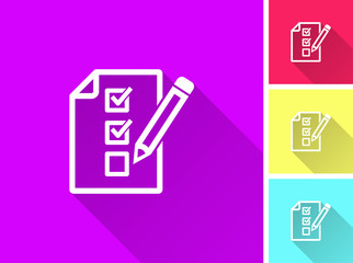 Clipboard pencil - vector icon.