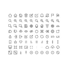 basic ui icon set vector isolated
