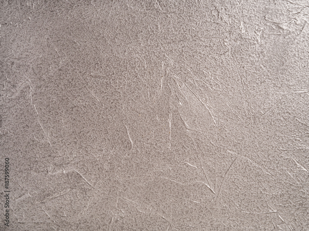 Wall mural neutral background - gray-beige textured silver metallic decorative embossed painted plaster