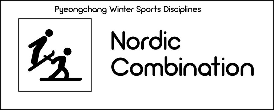 Icon depicting  Nordic Combination discipline of winter sports games in Pyeongchang