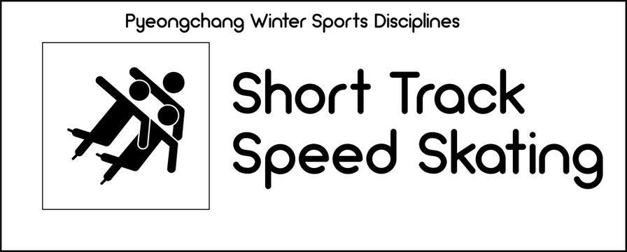 Icon depicting Short Track Speed Skating discipline of winter sports games in Pyeongchang