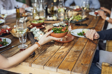 Friends Enjoying Dinner Party