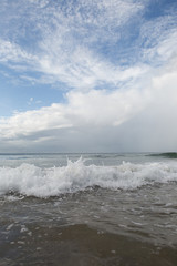 The sea, waves on the sand