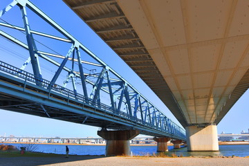 Under the Bridge at Arakawa River, Tokyo