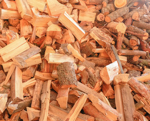 gehacktes Holz