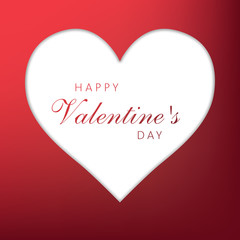 Fototapeta na wymiar Happy valentines day greetings typography on red background