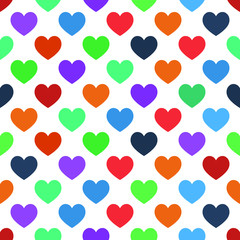 Seamless heart Happy Valentine's day pattern vector illustration