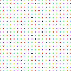 Seamless retro colorful polka dot background pattern vector illustration