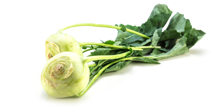 Frische kohlrabi