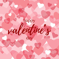 Greeting card valentine's day with different heart.