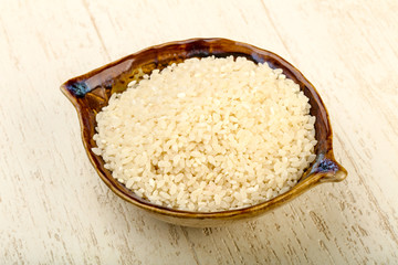 Raw rice heap