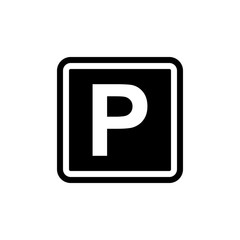 Parking sign vector icon