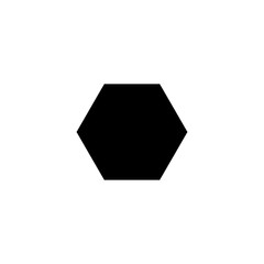 Hexagon geometrical shape vector icon