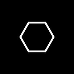 Hexagon geometrical shape vector icon