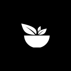 Cup with vegetables vector icon