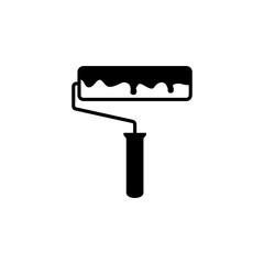Roller brush vector icon