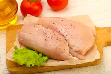 Raw chicken breast