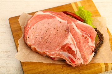 Fototapeta premium Raw pork cutlet