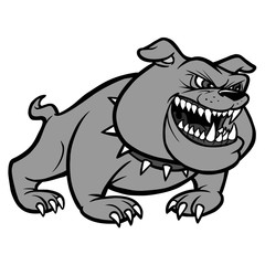 Fototapeta premium Bulldog Classic Icon Illustration - A vector cartoon illustration of a Bulldog Classic Icon.