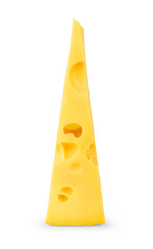 piece of cheese isolated