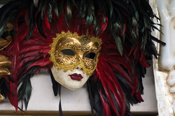 Venetian Carnival mask traditional - Venice , Italy 