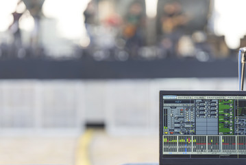 Real sound music mixer control panel ( concert )