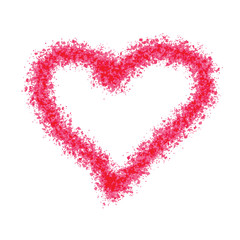 painted heart simple vector illustration design element