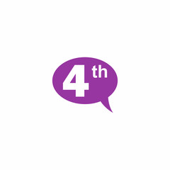 Chat Bubble with Number Logo Vector