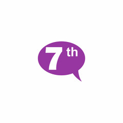 Chat Bubble with Number Logo Vector