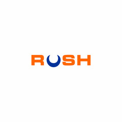 Rush Letter with Crescent Logo Vector