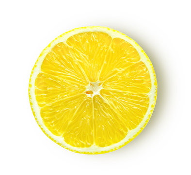 lemon slice isolated on white background