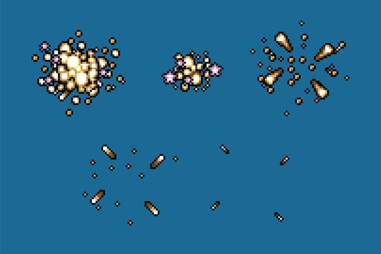 video game star splash explosion animation frames, vector