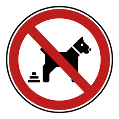 Verbotsschild Icon - Hundehaufen